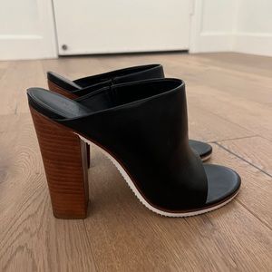 Tibi Black and Brown Heeled Mules fits like 8.5